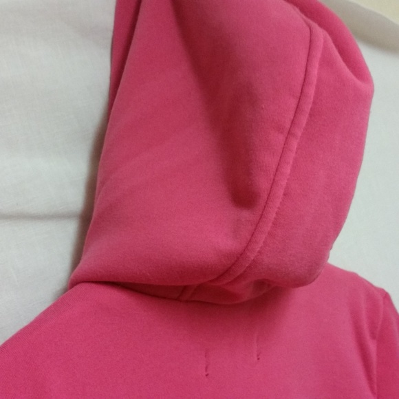 Girls - Pink Hooded Fleece-like Jacket - Large - Picture 8 of 9